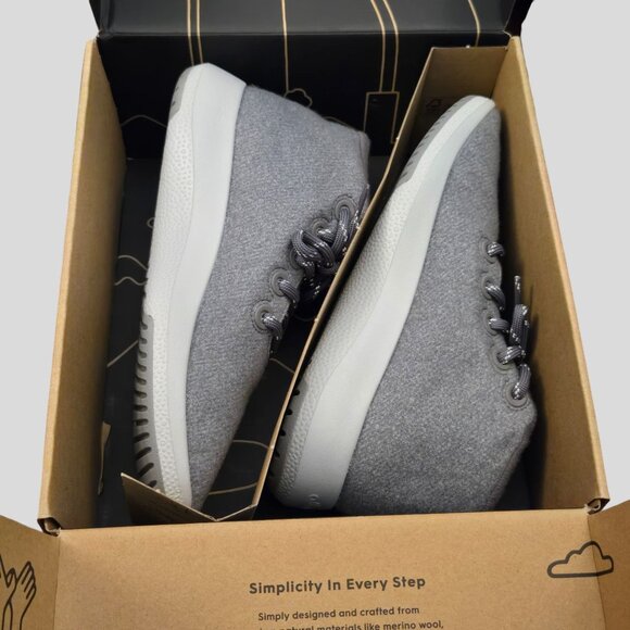 Allbirds Women's Wool Runner-up Mizzles Shoes Medium Grey Light Grey NIB - Picture 4 of 6